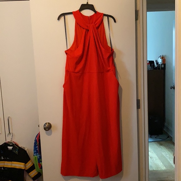 NWT Rachel Roy red/coralline crop jumpsuit sz18w - Picture 2 of 6